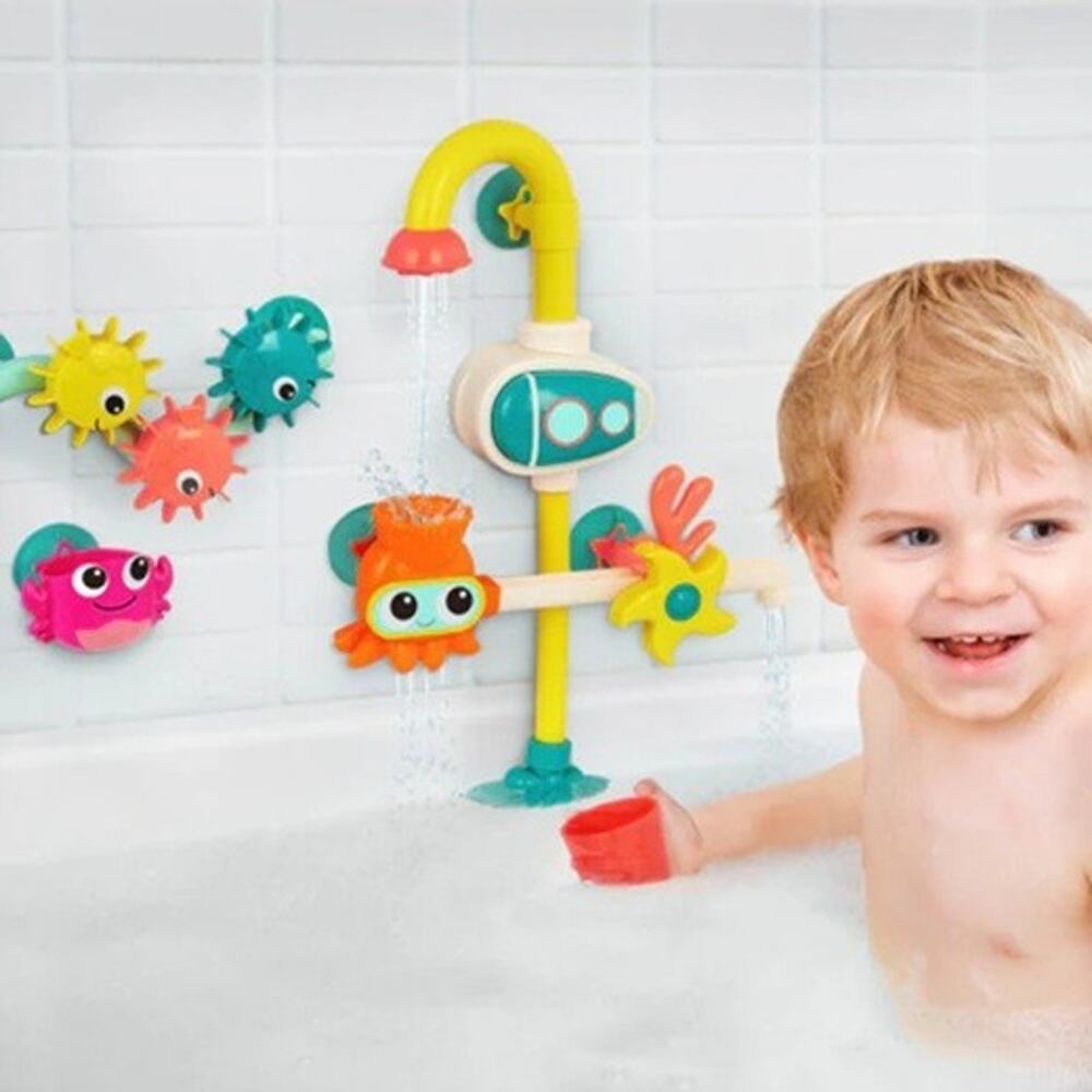 B. toys Bath Pump Toy & Drip Cups Wonder-Full Waterworks NEW!! 10+ Months